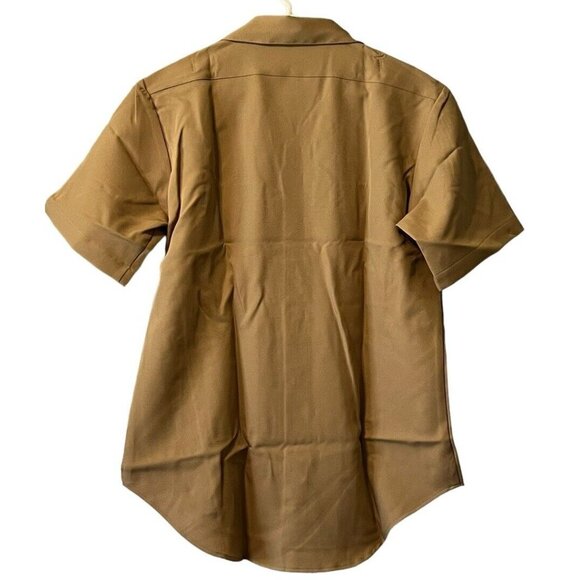 Vintage USN US Navy Creighton Official Uniform‎ Khaki Military Shirt Size L NWT - Picture 2 of 11